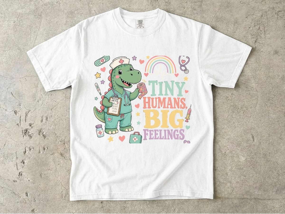 Tiny Humans Big Feelings Pediatric Nurse Shirt | Peds RN Tee