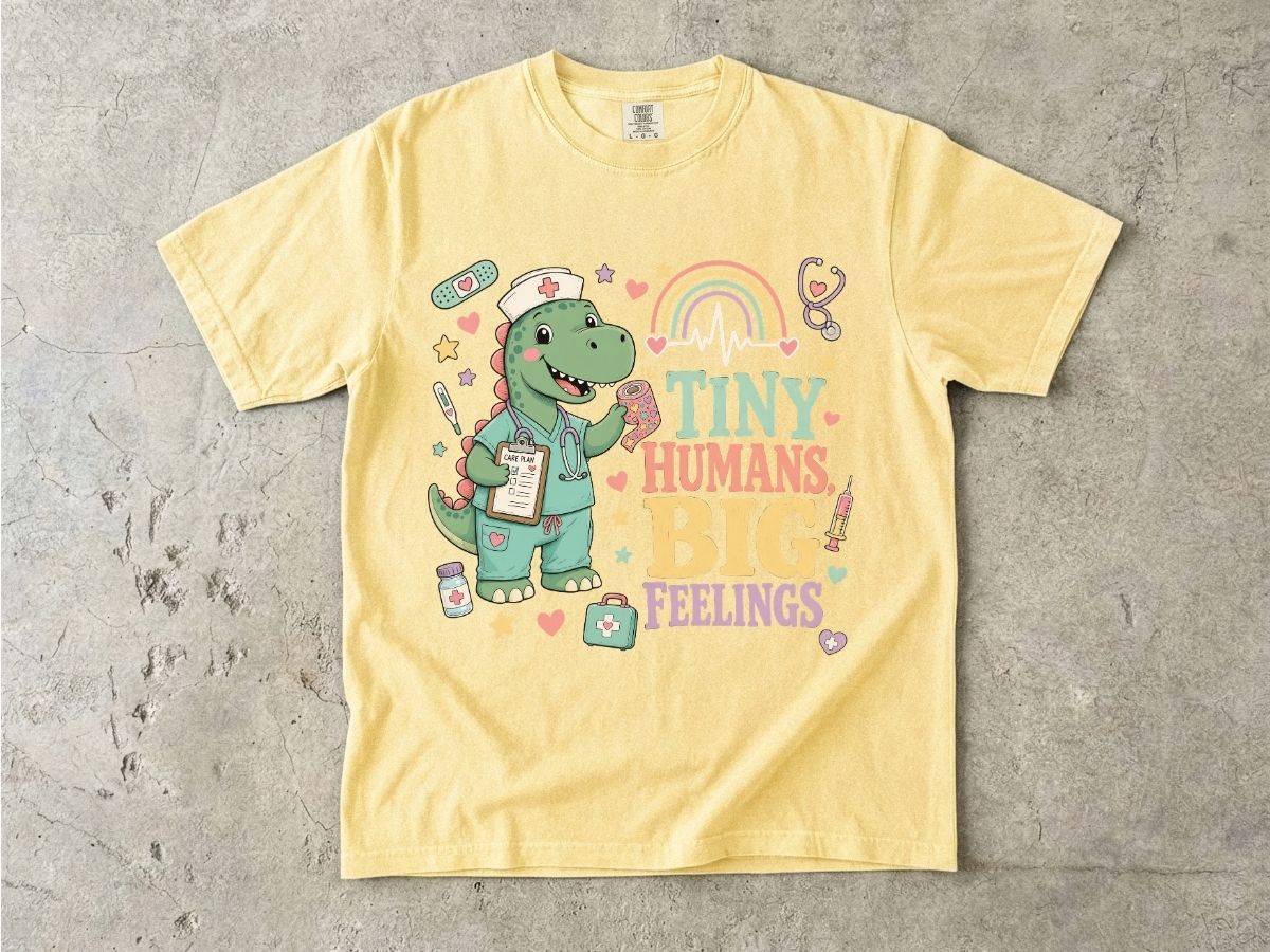 Tiny Humans Big Feelings Pediatric Nurse Shirt | Peds RN Tee