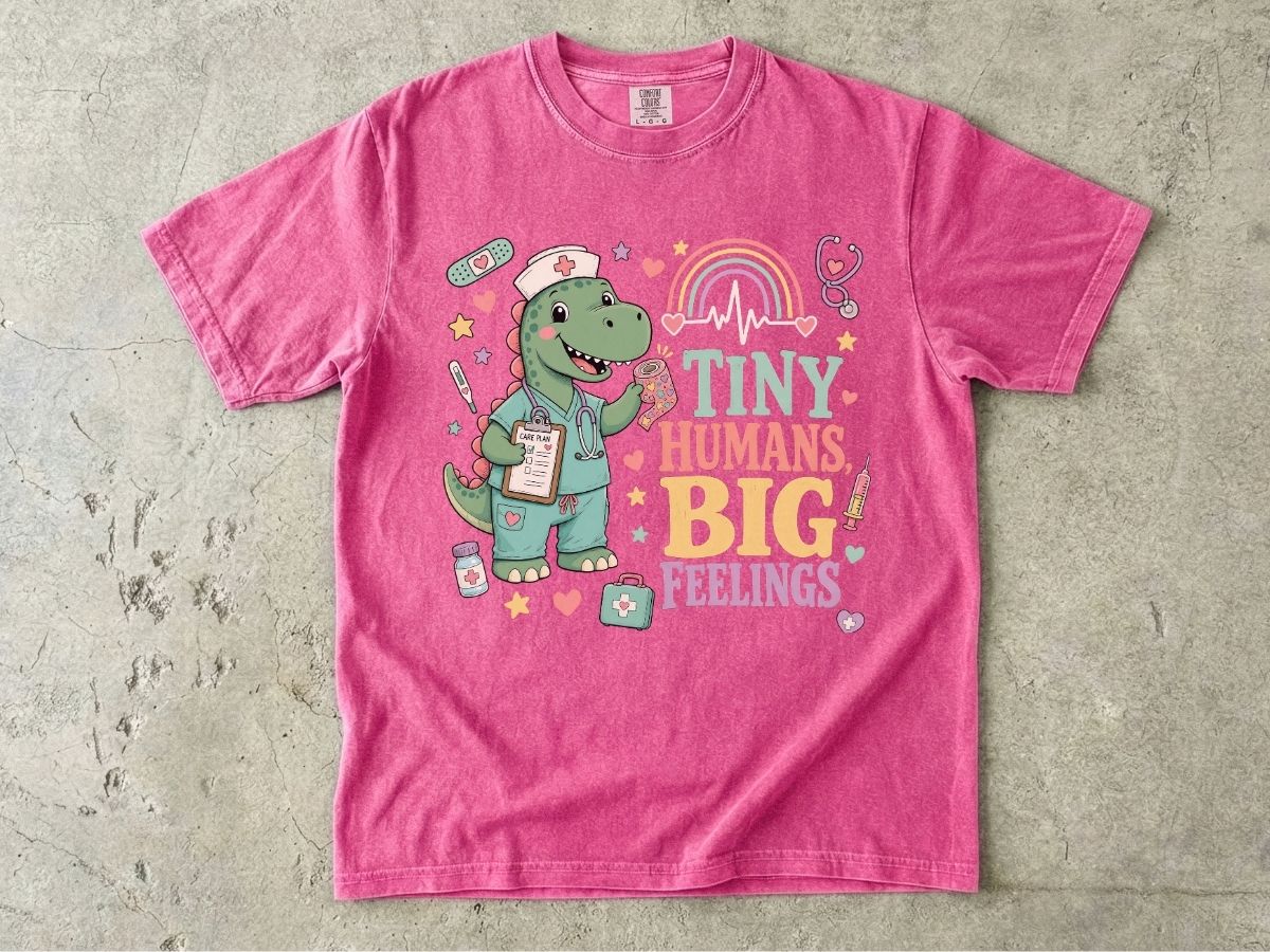 Tiny Humans Big Feelings Pediatric Nurse Shirt | Peds RN Tee