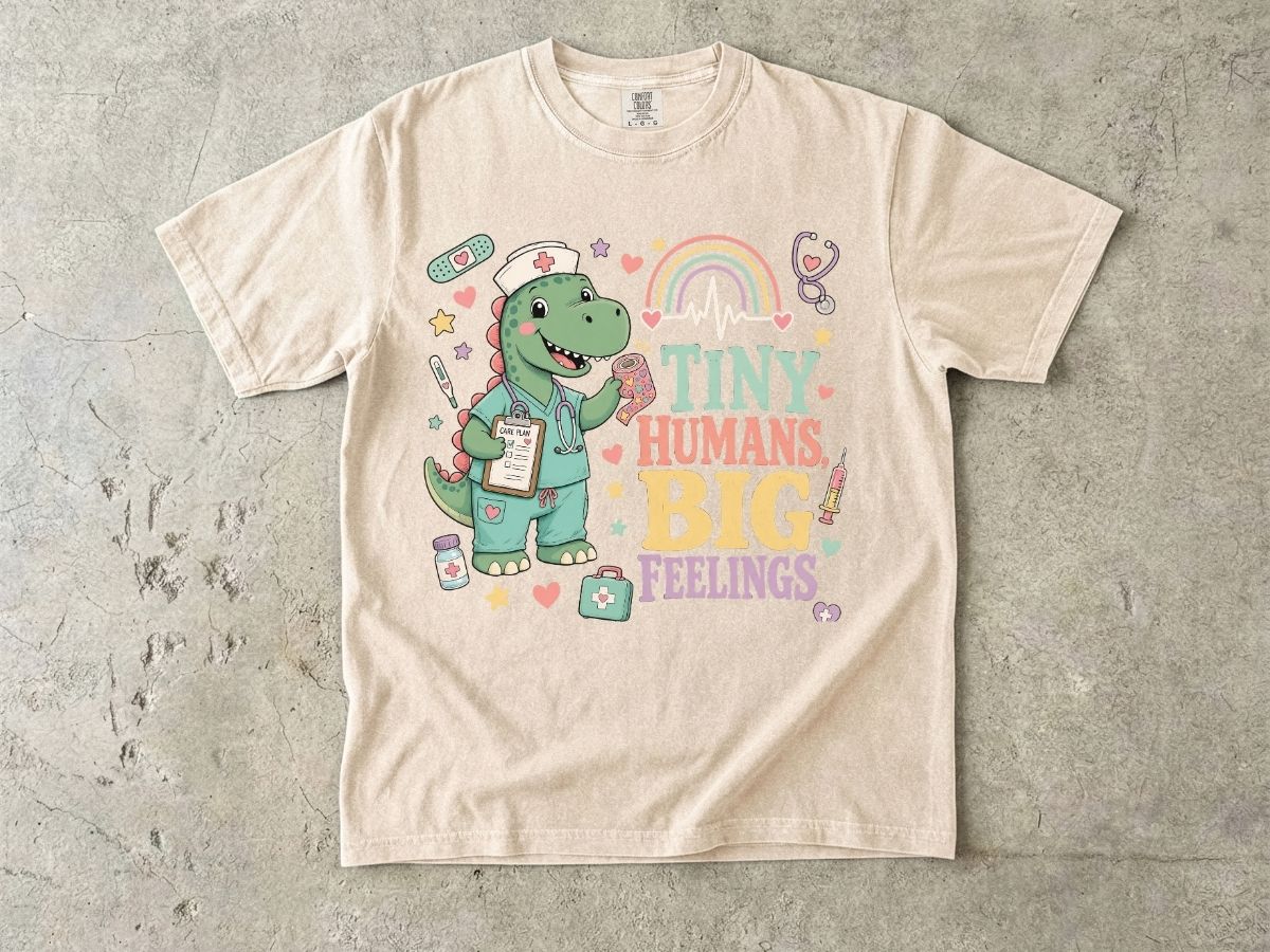 Tiny Humans Big Feelings Pediatric Nurse Shirt | Peds RN Tee
