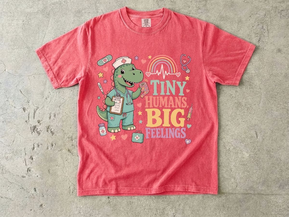 Tiny Humans Big Feelings Pediatric Nurse Shirt | Peds RN Tee