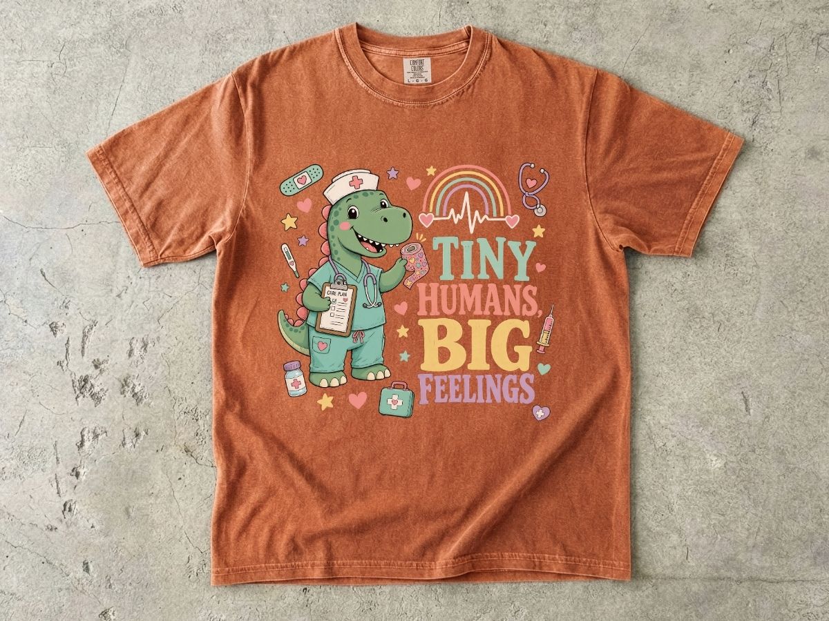 Tiny Humans Big Feelings Pediatric Nurse Shirt | Peds RN Tee