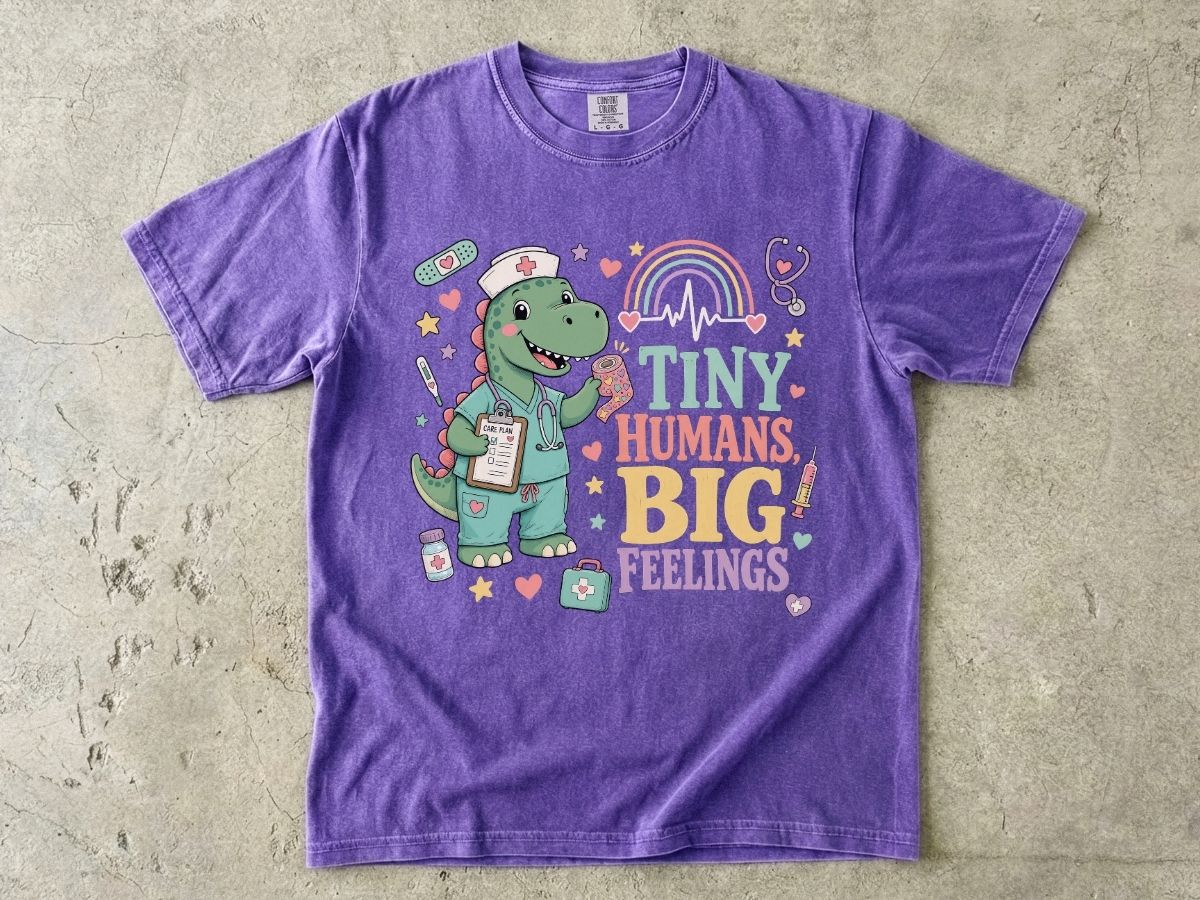 Tiny Humans Big Feelings Pediatric Nurse Shirt | Peds RN Tee