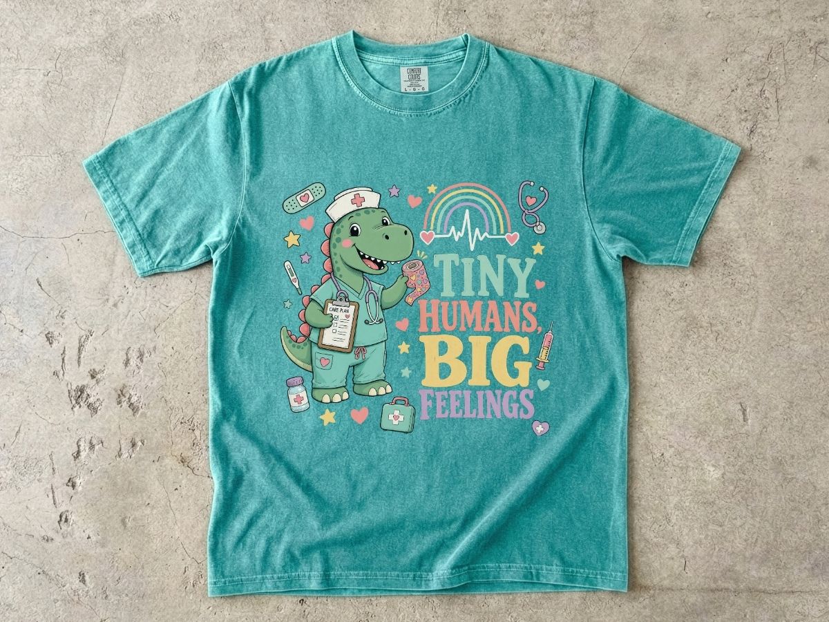 Tiny Humans Big Feelings Pediatric Nurse Shirt | Peds RN Tee