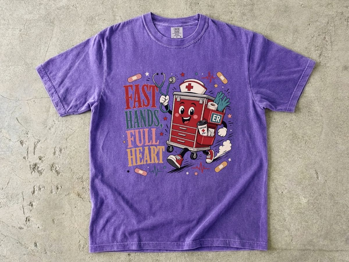 Fast Hands Full Heart ER Nurse Shirt | Emergency RN Tee
