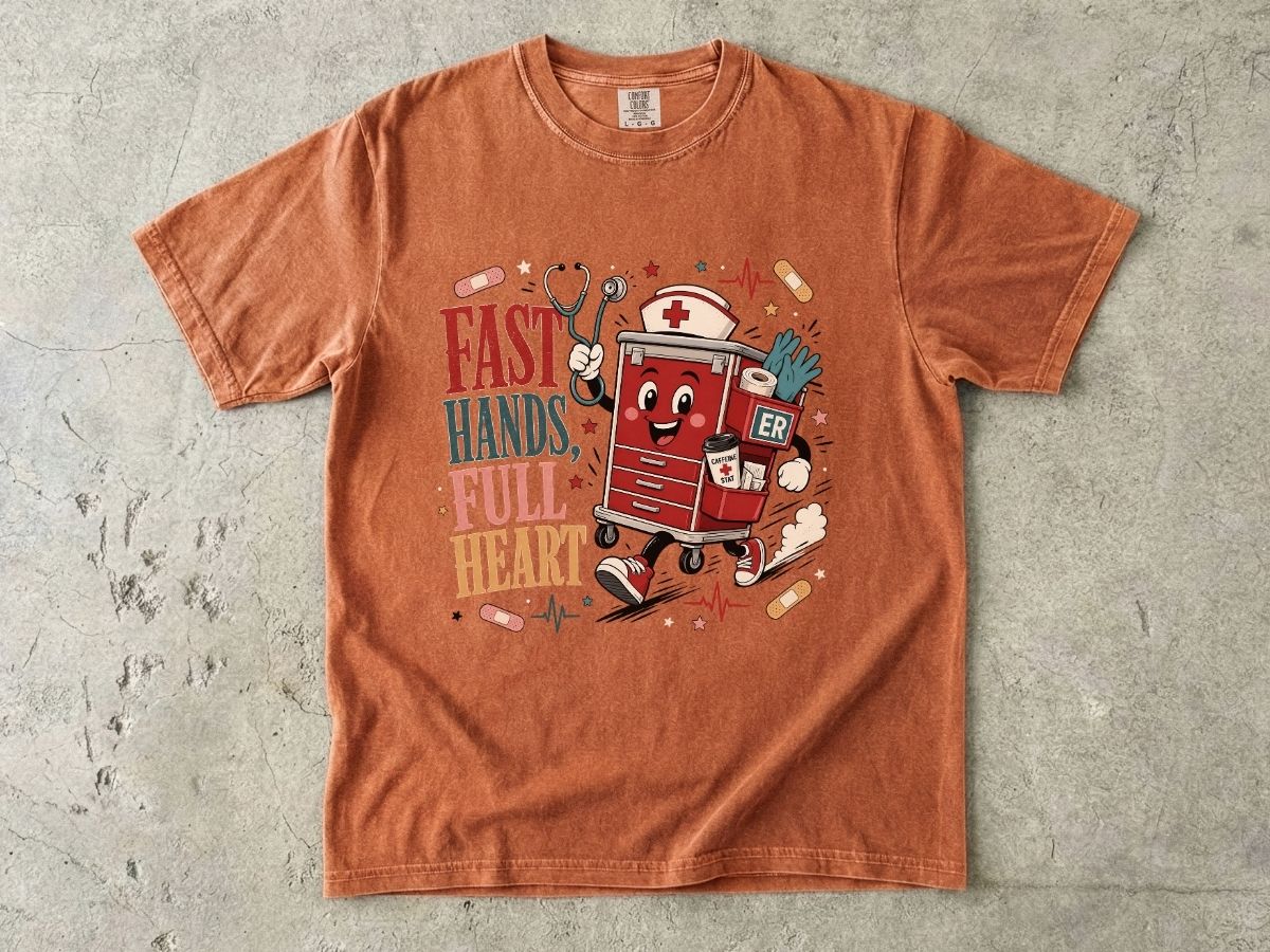 Fast Hands Full Heart ER Nurse Shirt | Emergency RN Tee