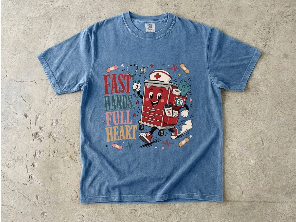 Fast Hands Full Heart ER Nurse Shirt | Emergency RN Tee