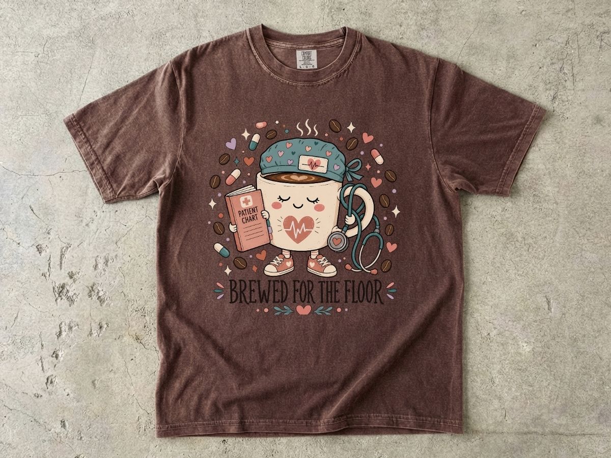 Brewed for the Floor Nurse Shirt | Funny Coffee RN Tee