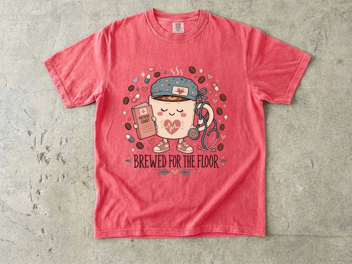 Brewed for the Floor Nurse Shirt | Funny Coffee RN Tee