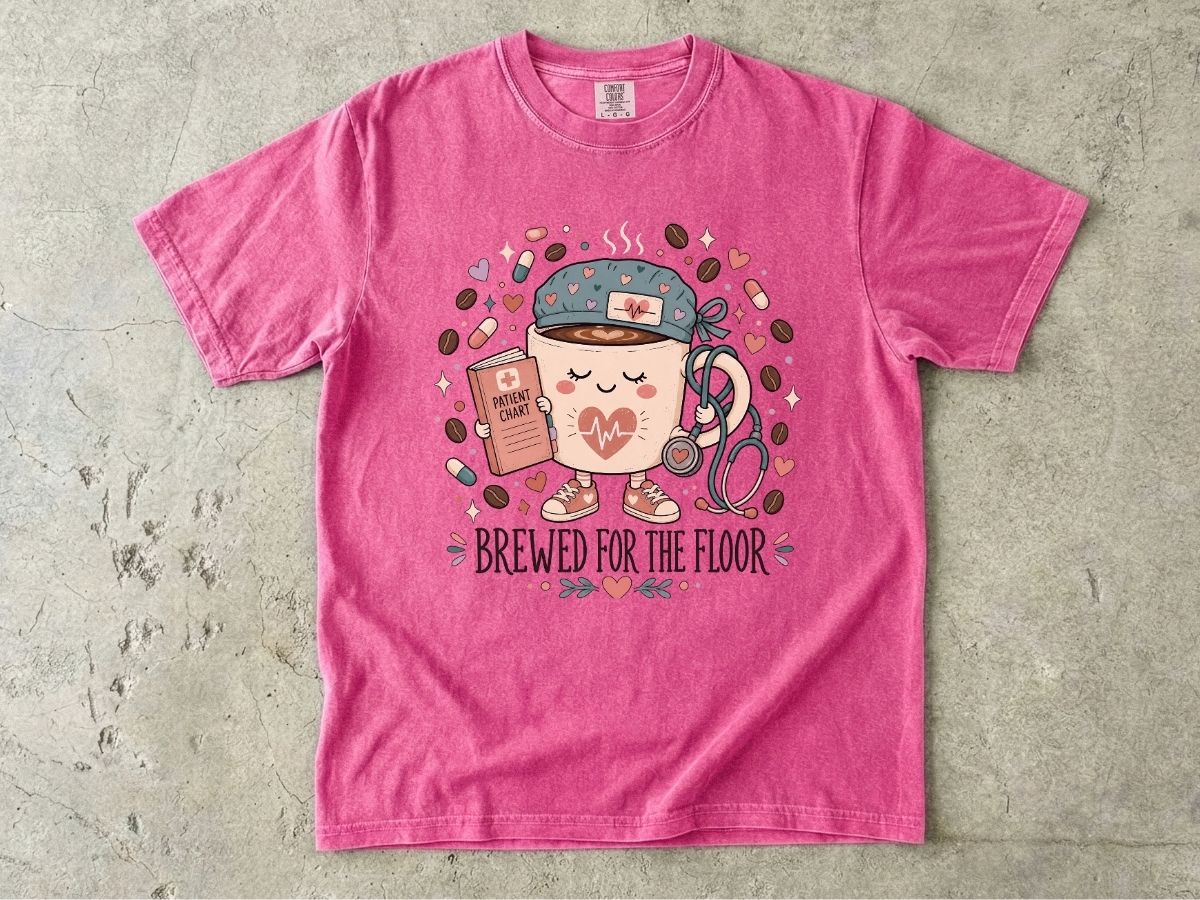 Brewed for the Floor Nurse Shirt | Funny Coffee RN Tee