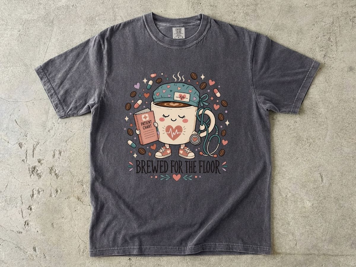 Brewed for the Floor Nurse Shirt | Funny Coffee RN Tee