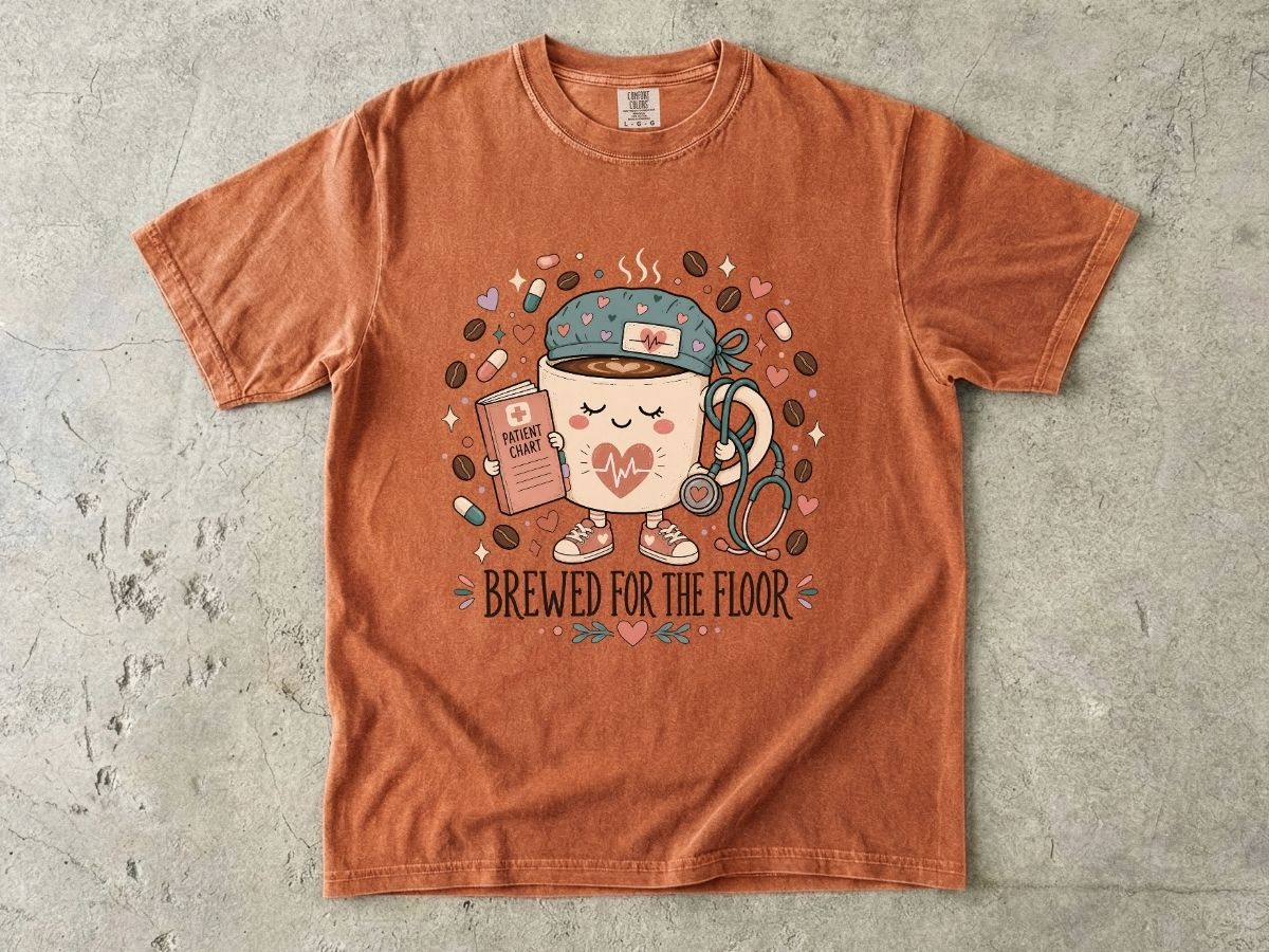 Brewed for the Floor Nurse Shirt | Funny Coffee RN Tee