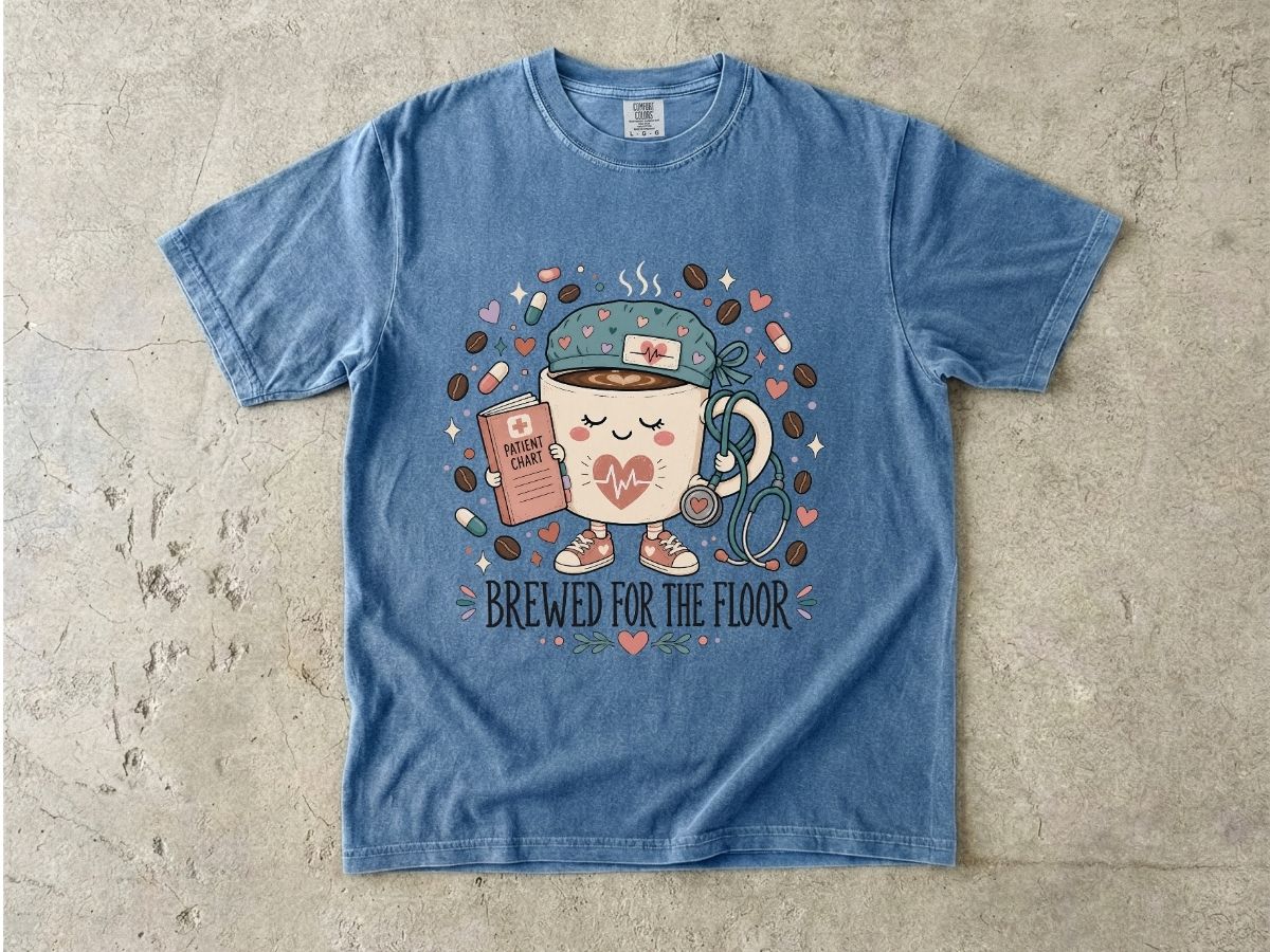 Brewed for the Floor Nurse Shirt | Funny Coffee RN Tee