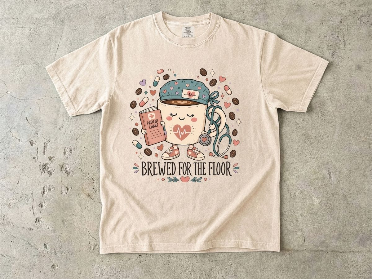 Brewed for the Floor Nurse Shirt | Funny Coffee RN Tee