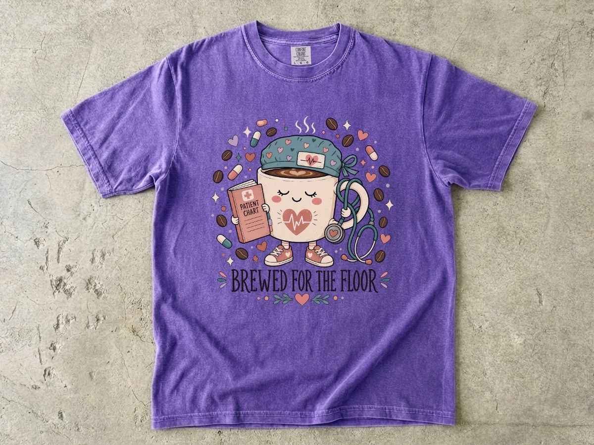 Brewed for the Floor Nurse Shirt | Funny Coffee RN Tee
