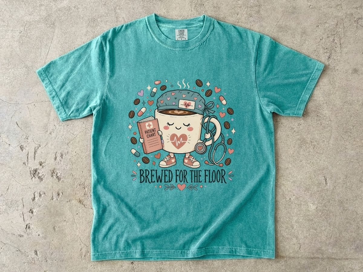 Brewed for the Floor Nurse Shirt | Funny Coffee RN Tee