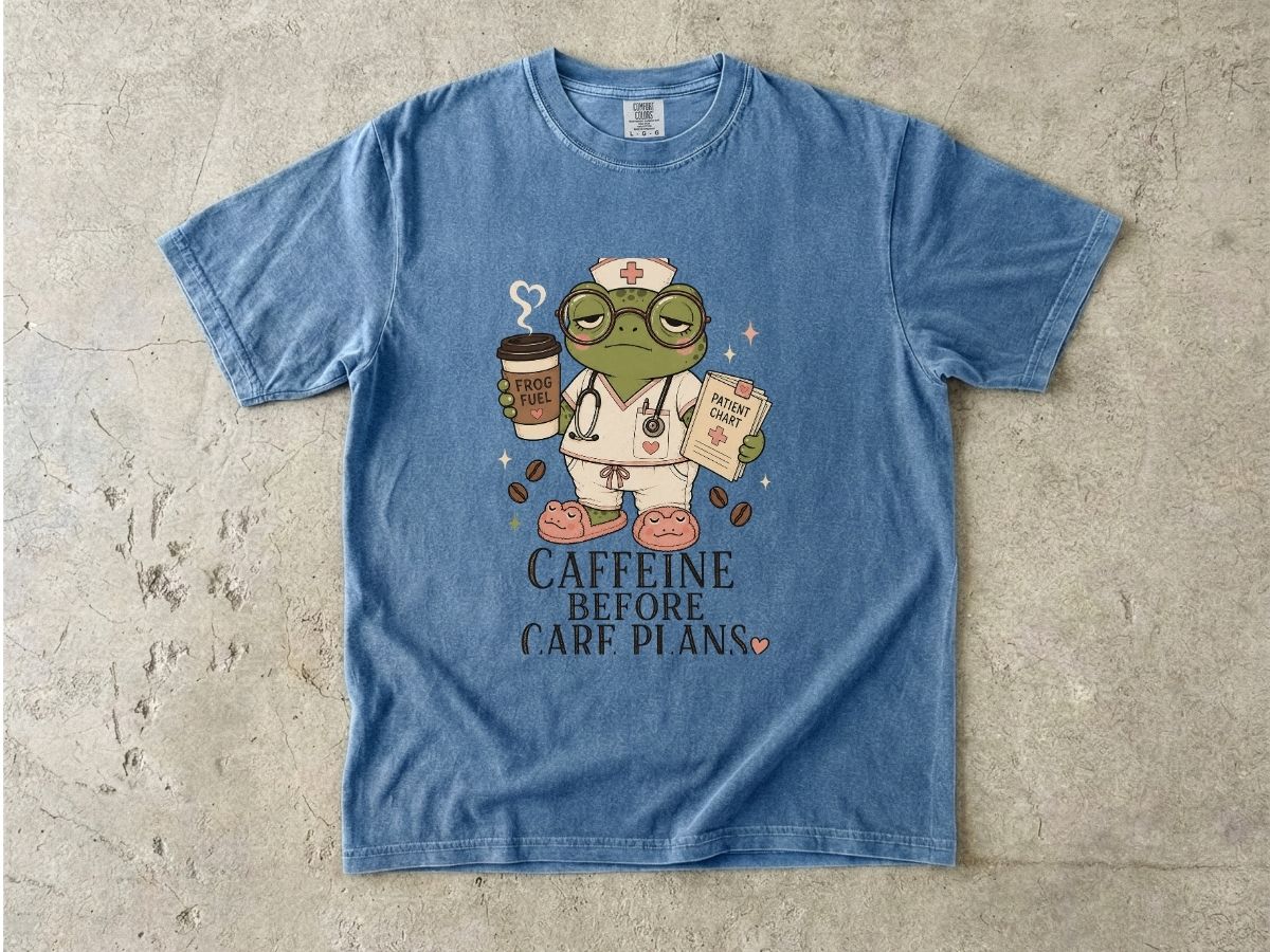 Caffeine Before Care Plans Nurse Shirt | Funny RN Tee