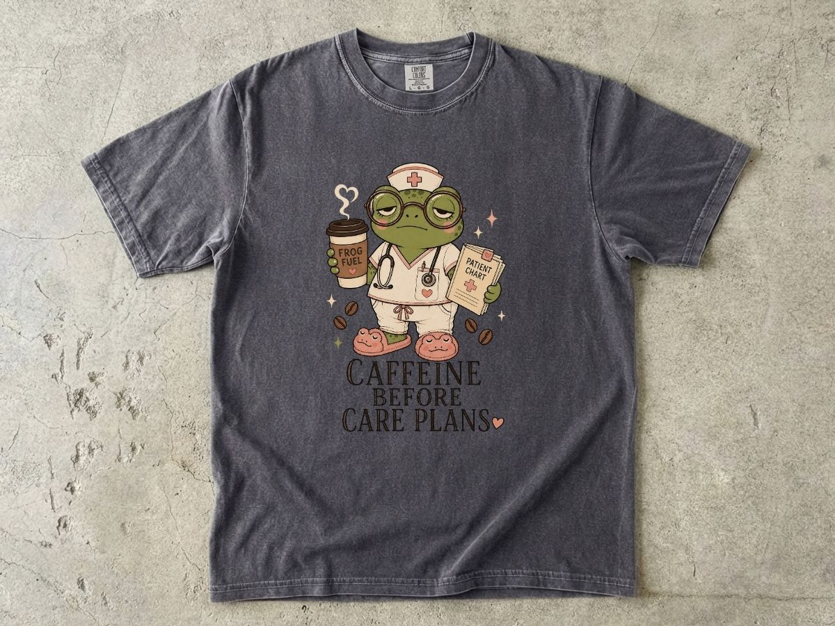 Caffeine Before Care Plans Nurse Shirt | Funny RN Tee