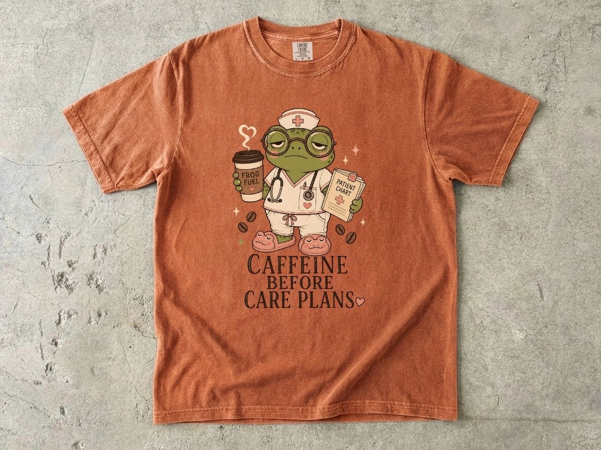 Caffeine Before Care Plans Nurse Shirt | Funny RN Tee