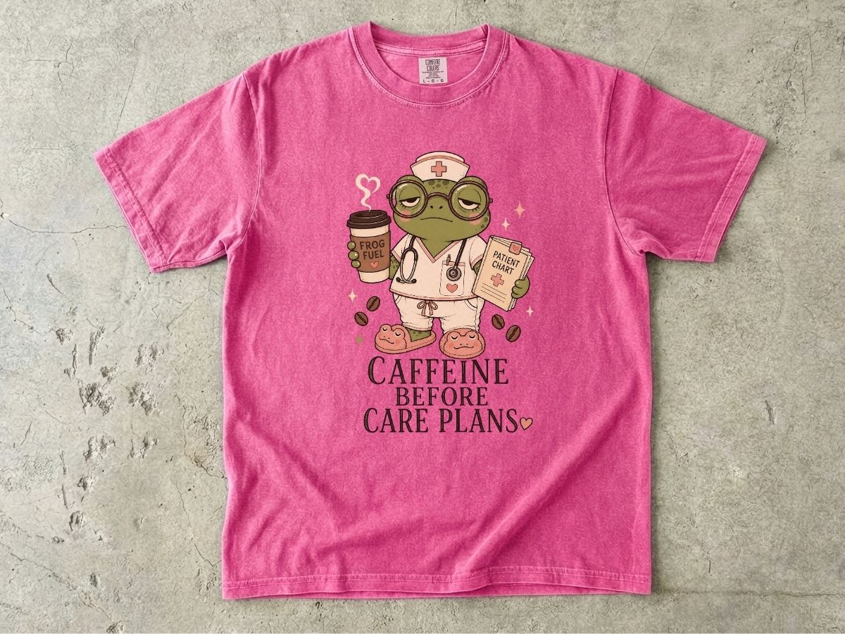 Caffeine Before Care Plans Nurse Shirt | Funny RN Tee