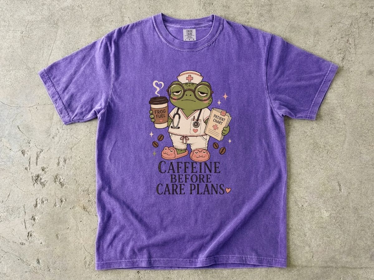 Caffeine Before Care Plans Nurse Shirt | Funny RN Tee