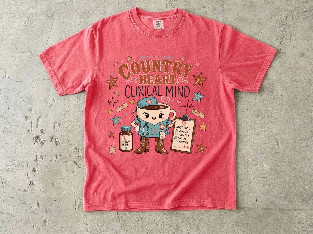 Country Heart Clinical Mind Nurse Shirt | Western RN Tee