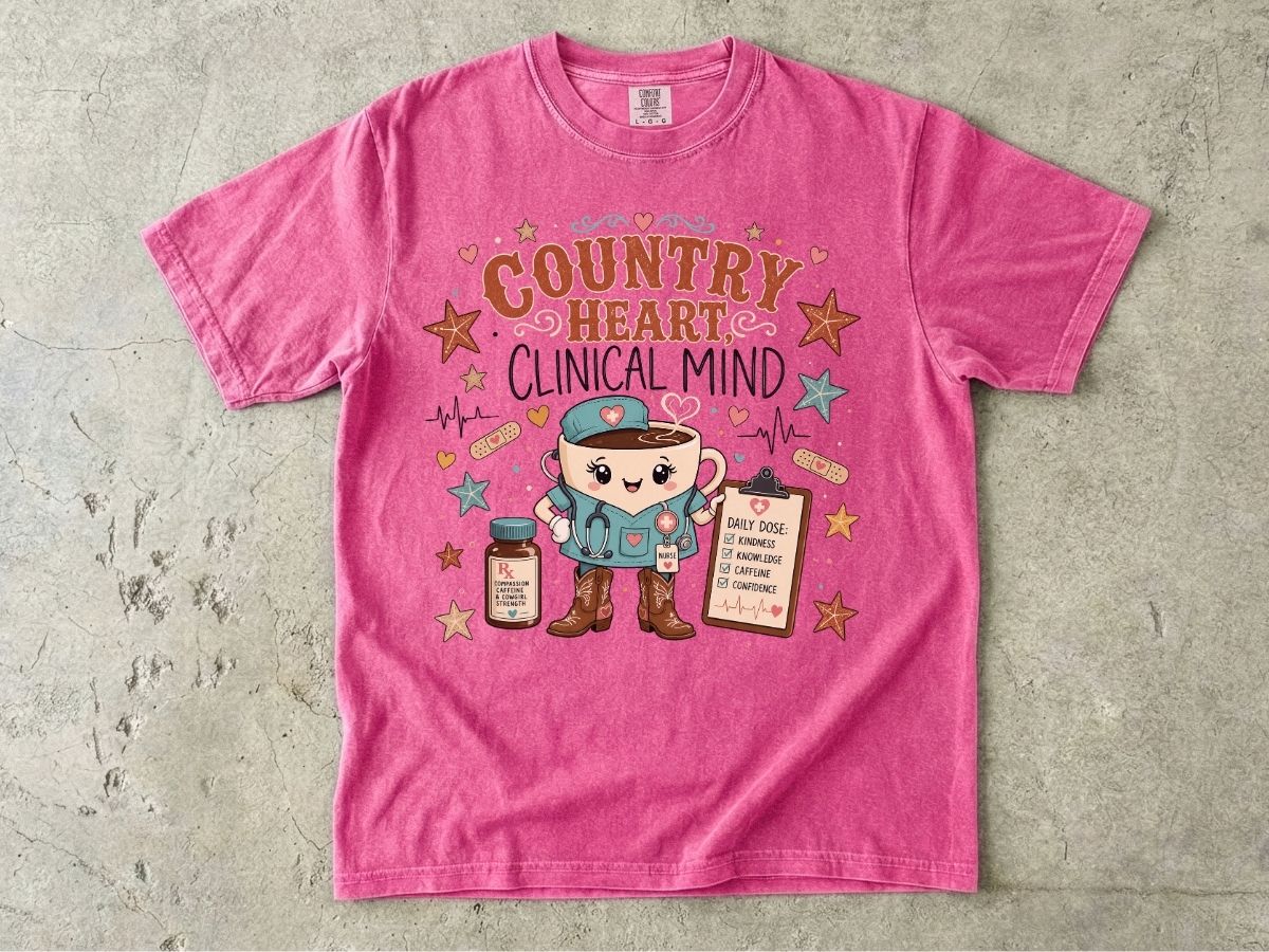 Country Heart Clinical Mind Nurse Shirt | Western RN Tee