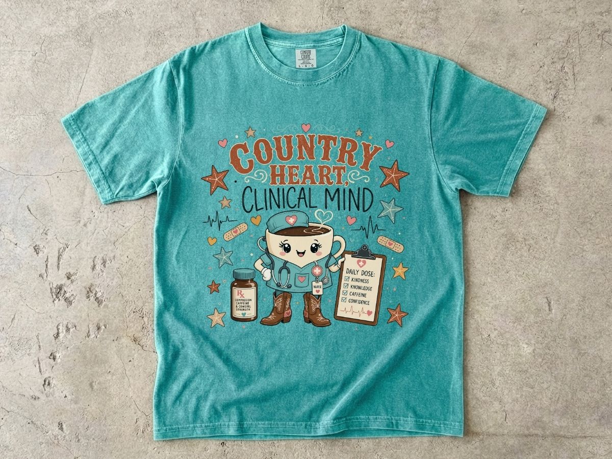 Country Heart Clinical Mind Nurse Shirt | Western RN Tee