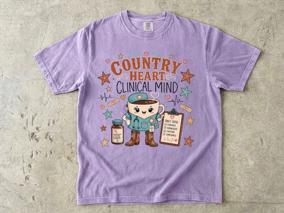 Country Heart Clinical Mind Nurse Shirt | Western RN Tee