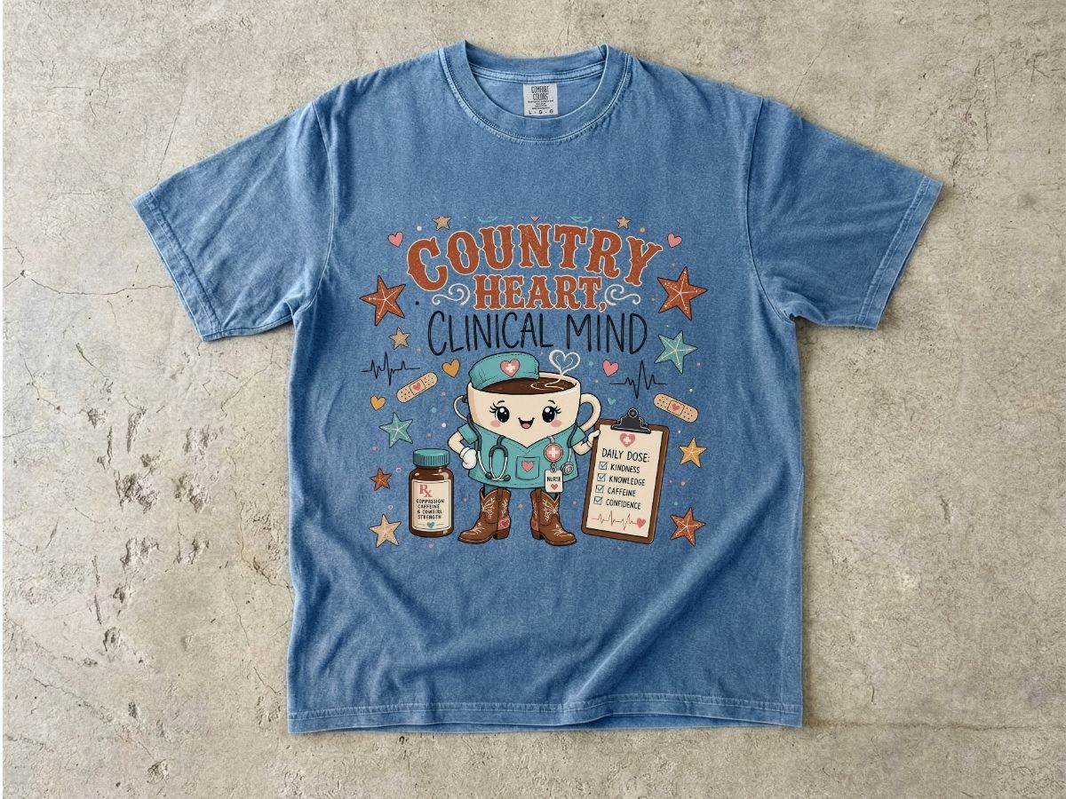 Country Heart Clinical Mind Nurse Shirt | Western RN Tee