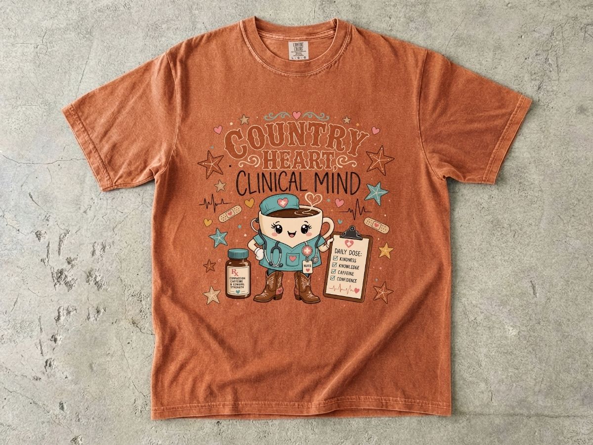 Country Heart Clinical Mind Nurse Shirt | Western RN Tee