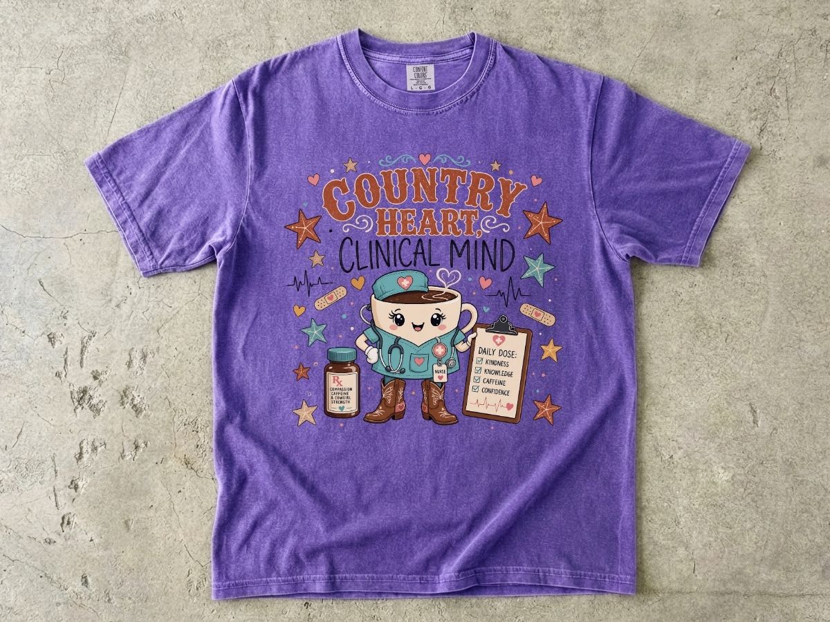 Country Heart Clinical Mind Nurse Shirt | Western RN Tee