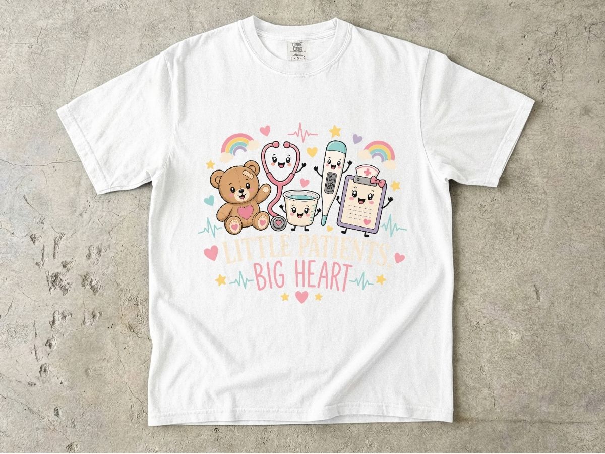 Little Patients Big Heart Pediatric Nurse Shirt | Peds RN Tee  Meta Description