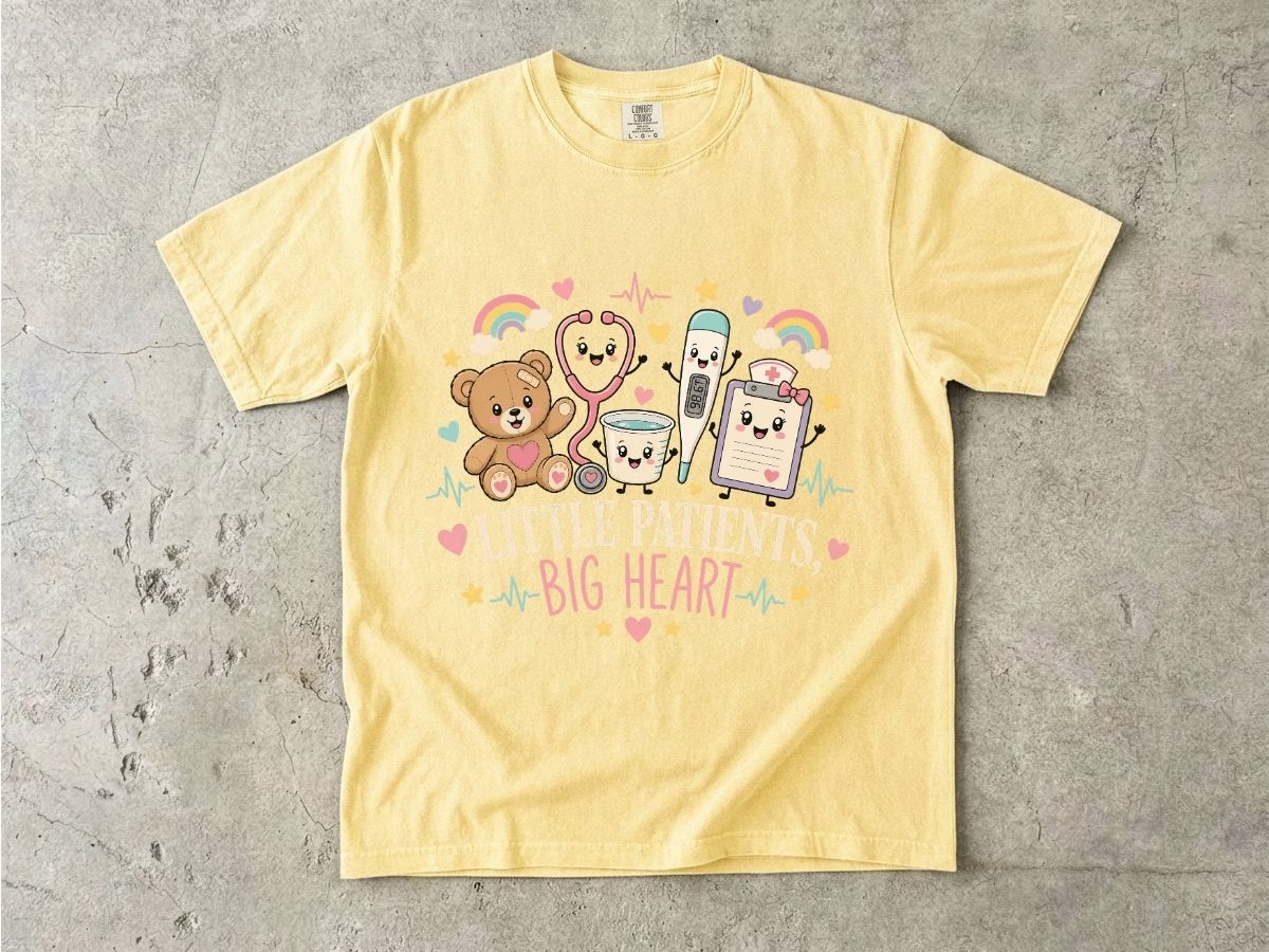 Little Patients Big Heart Pediatric Nurse Shirt | Peds RN Tee  Meta Description