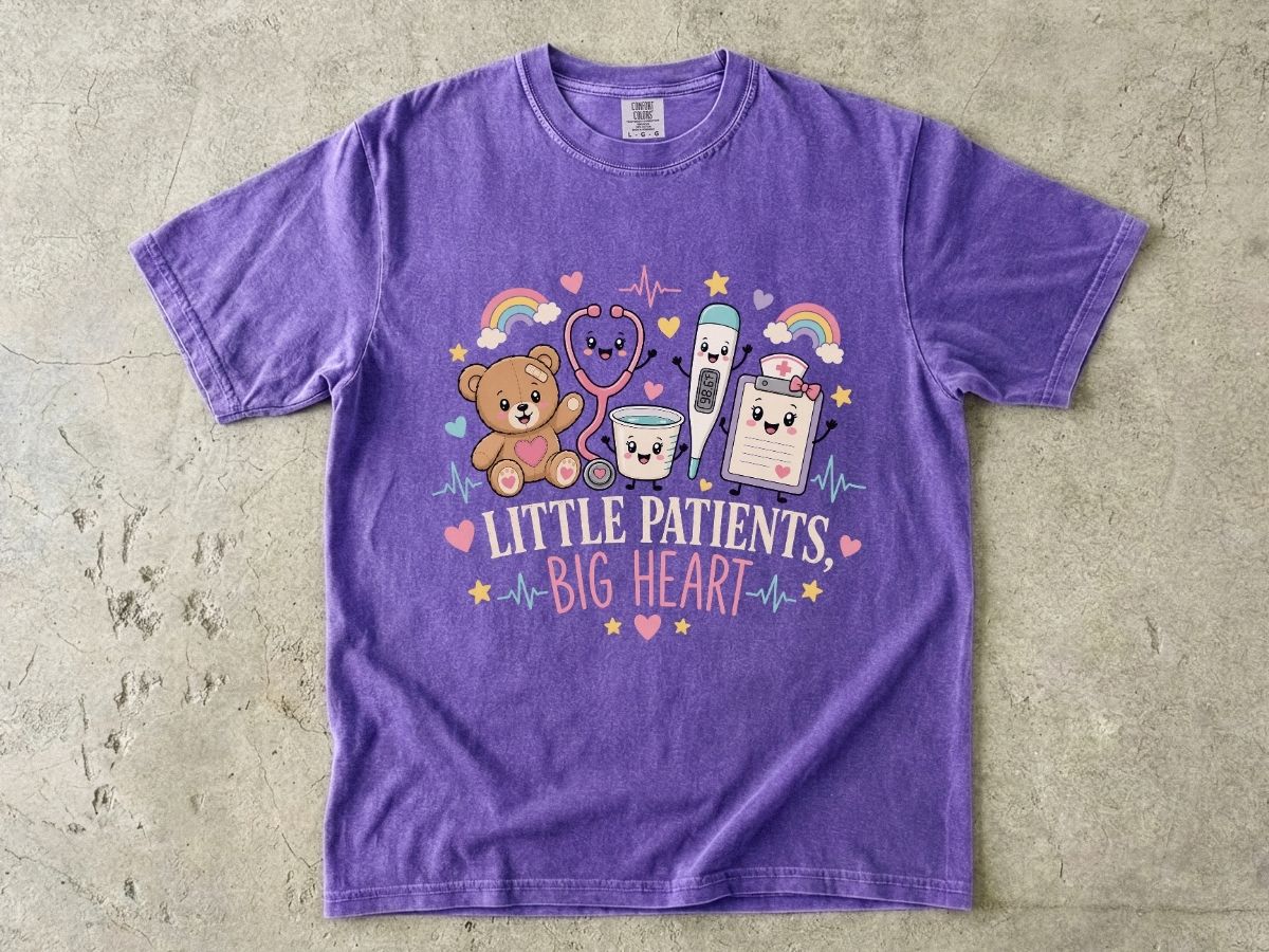 Little Patients Big Heart Pediatric Nurse Shirt | Peds RN Tee  Meta Description