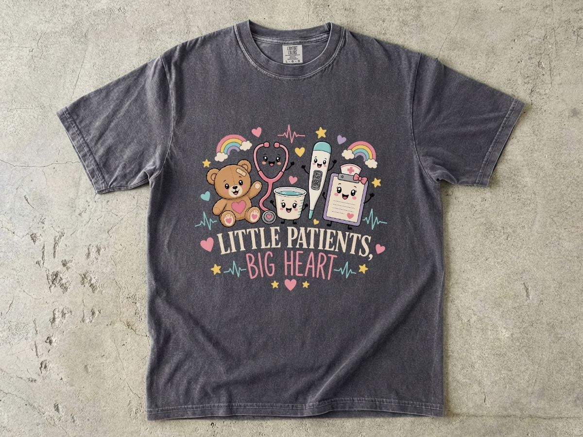 Little Patients Big Heart Pediatric Nurse Shirt | Peds RN Tee  Meta Description