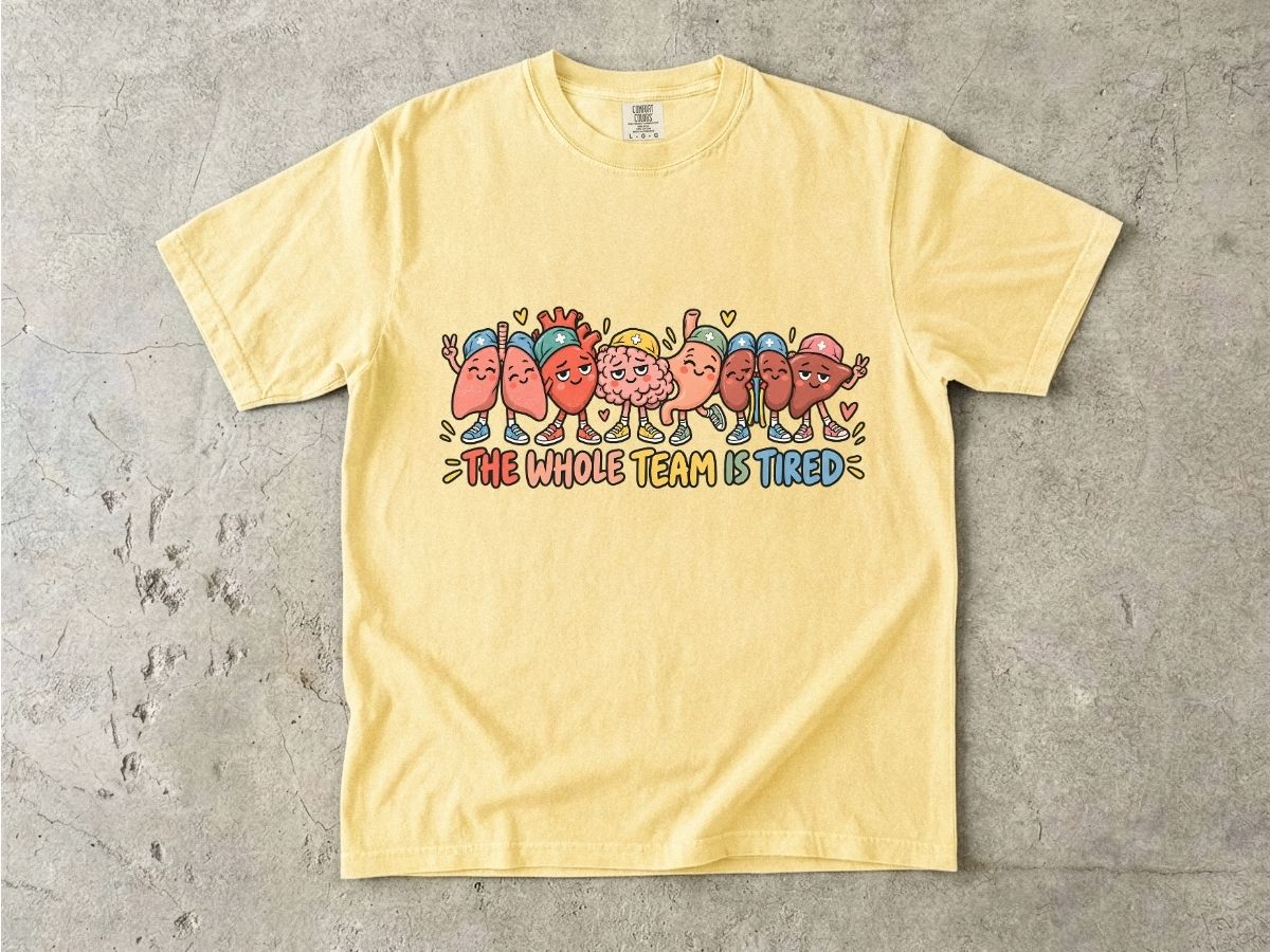 The Whole Team Is Tired Nurse Shirt | Funny Nurse Graphic Tee