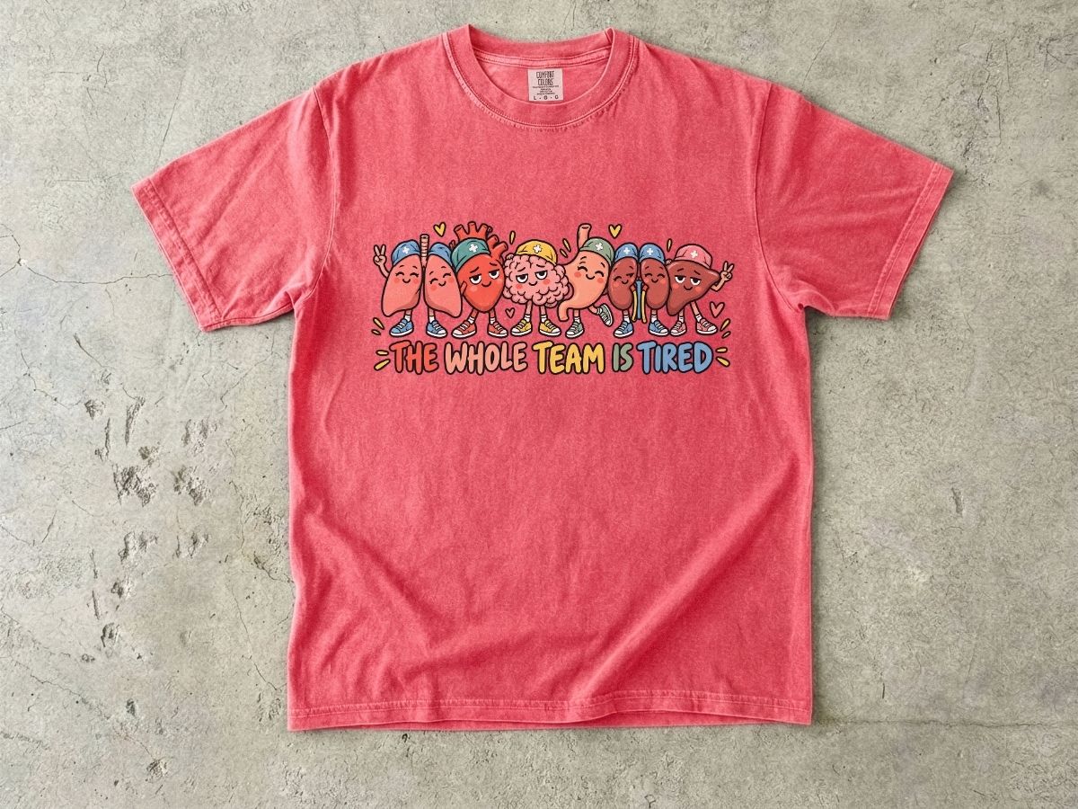 The Whole Team Is Tired Nurse Shirt | Funny Nurse Graphic Tee