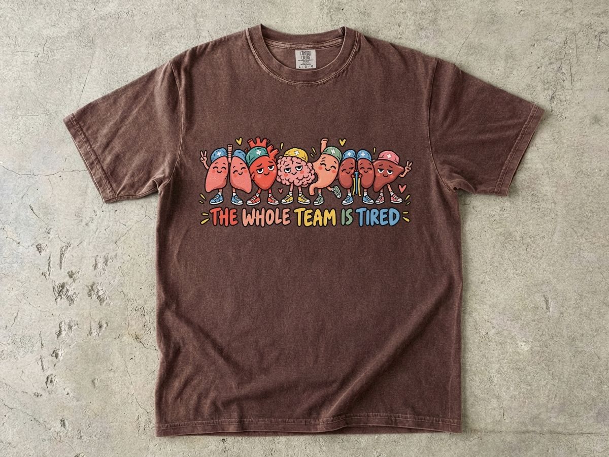 The Whole Team Is Tired Nurse Shirt | Funny Nurse Graphic Tee