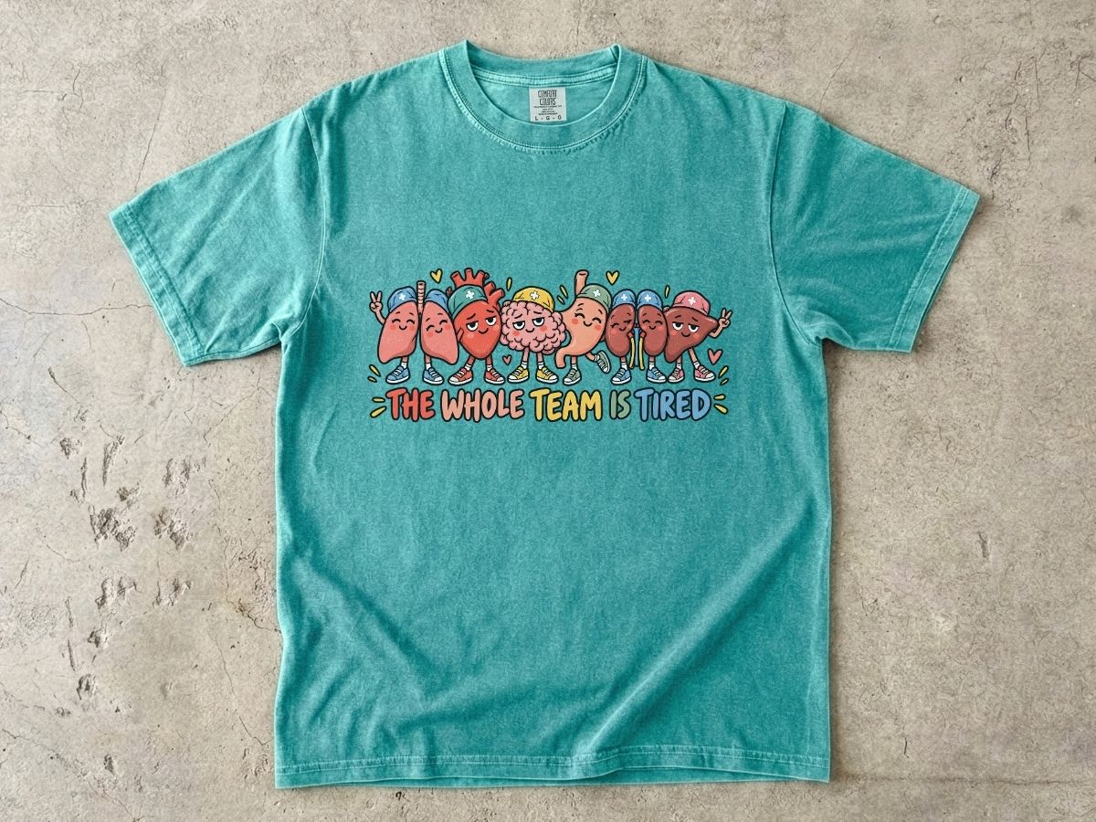 The Whole Team Is Tired Nurse Shirt | Funny Nurse Graphic Tee
