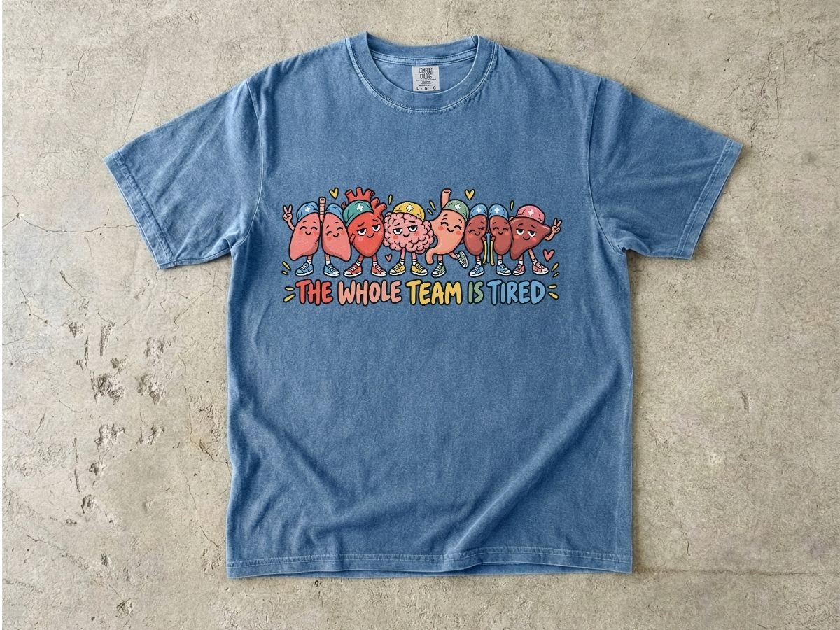 The Whole Team Is Tired Nurse Shirt | Funny Nurse Graphic Tee