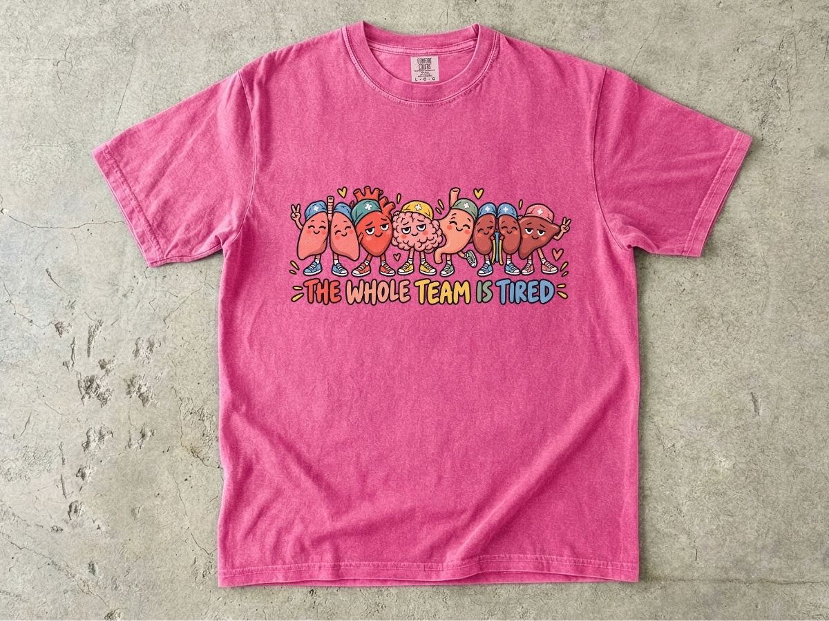 The Whole Team Is Tired Nurse Shirt | Funny Nurse Graphic Tee