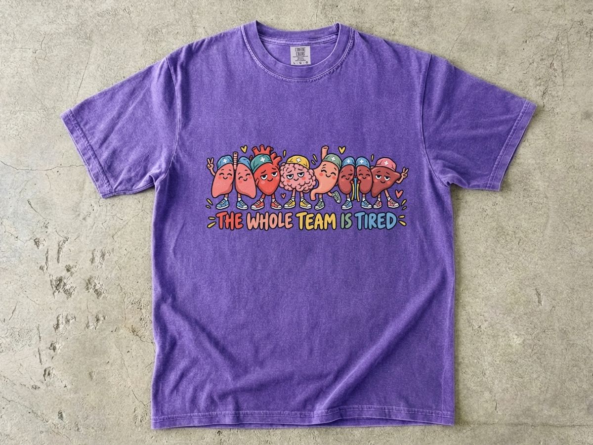 The Whole Team Is Tired Nurse Shirt | Funny Nurse Graphic Tee