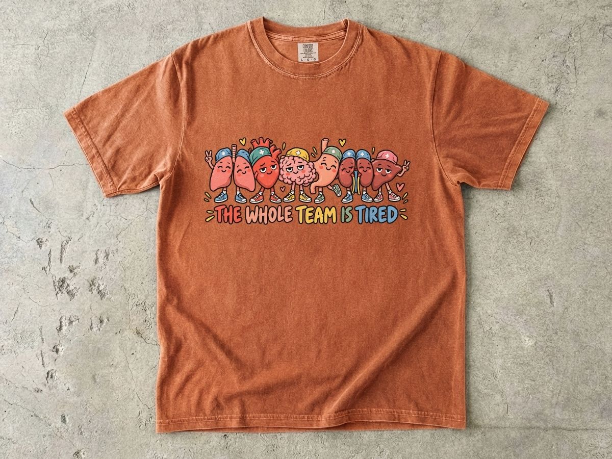 The Whole Team Is Tired Nurse Shirt | Funny Nurse Graphic Tee