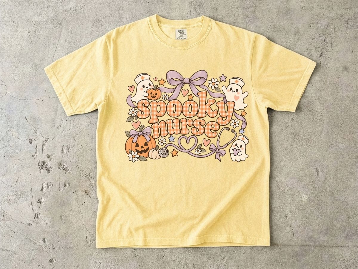 Spooky Nurse Shirt | Cute Halloween RN Graphic Tee & Gift