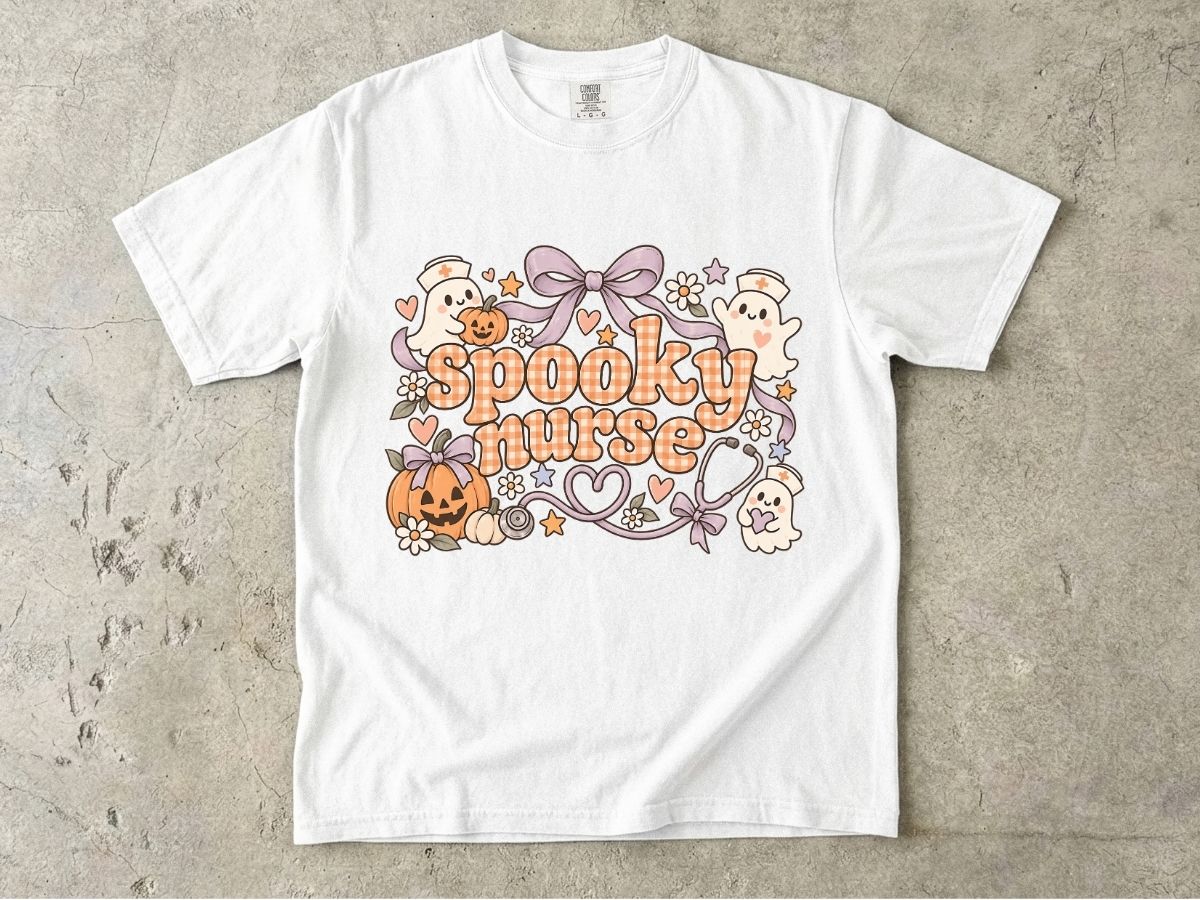 Spooky Nurse Shirt | Cute Halloween RN Graphic Tee & Gift