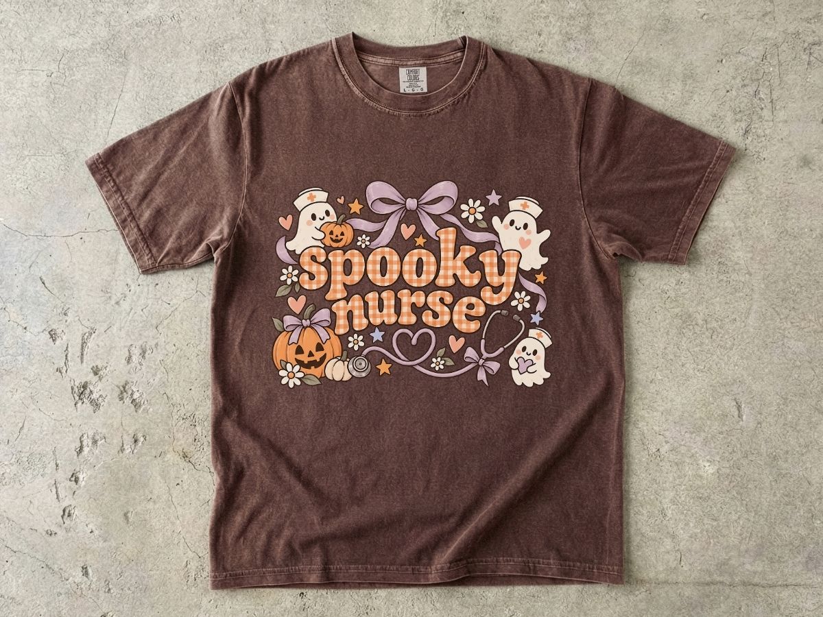 Spooky Nurse Shirt | Cute Halloween RN Graphic Tee & Gift
