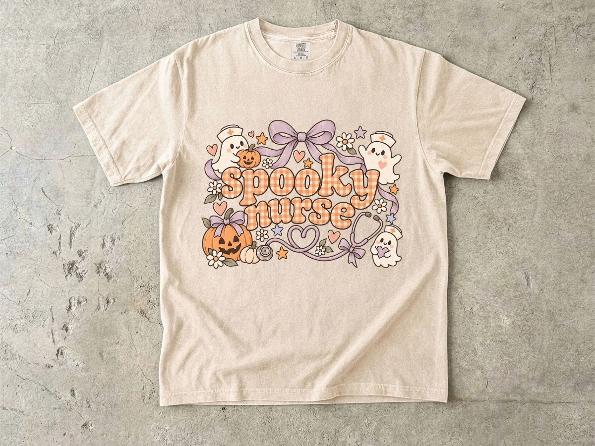 Spooky Nurse Shirt | Cute Halloween RN Graphic Tee & Gift
