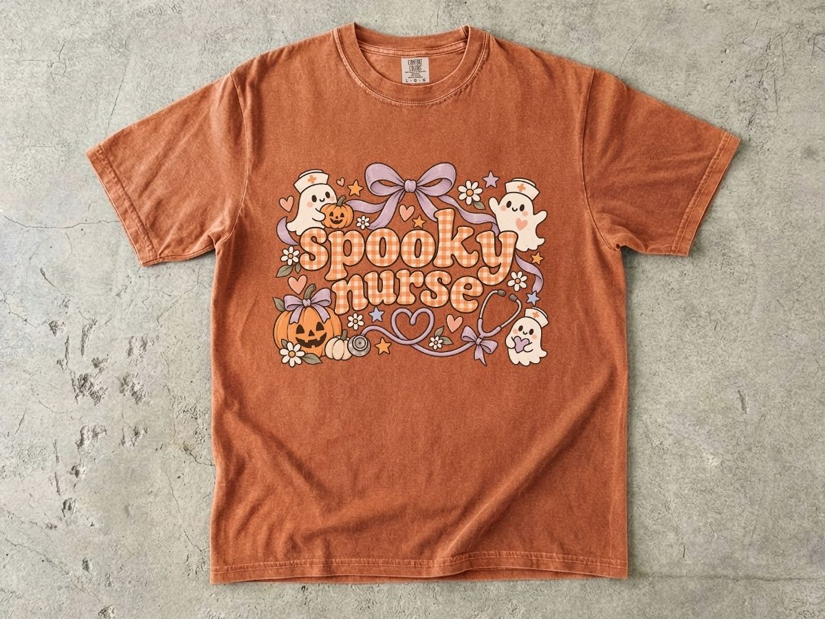 Spooky Nurse Shirt | Cute Halloween RN Graphic Tee & Gift