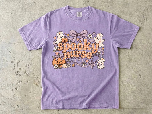 Spooky Nurse Shirt | Cute Halloween RN Graphic Tee & Gift